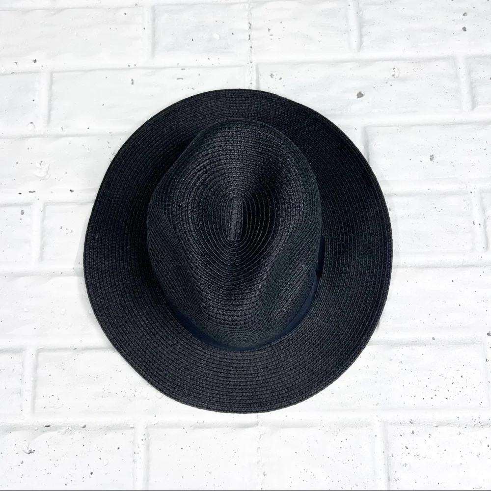 Black Paper Fedora Beach Hat